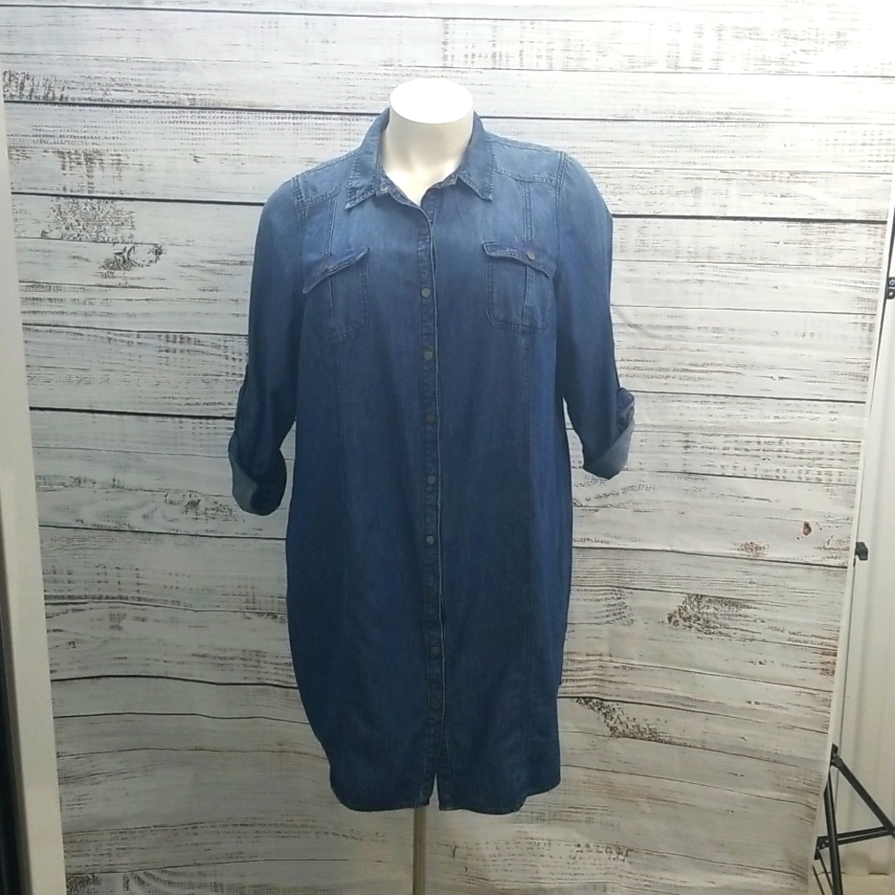 🎉HP🎉Lane Bryant Denim Button up Dress